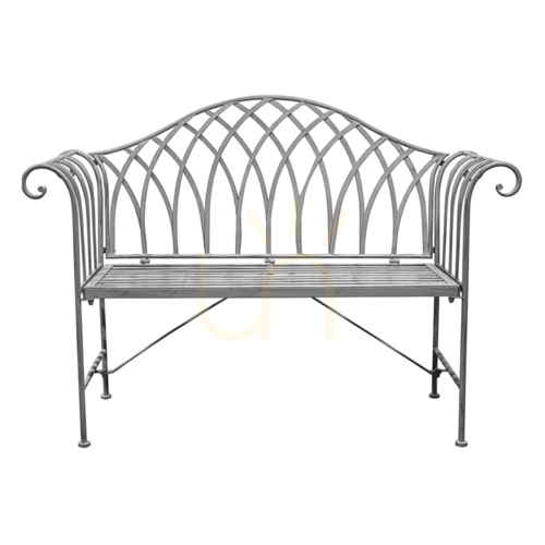Skontrolujte Záhradná kovová lavička Gallery Direct Duchess Estate sivá 128 cm