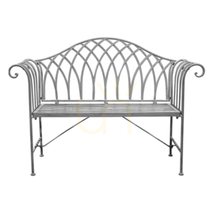Záhradná kovová lavička Gallery Direct Duchess Estate sivá 128 cm small 0