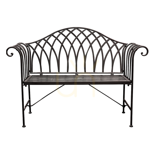 Skontrolujte Záhradná kovová lavička Gallery Direct Duchess Noir čierna 128 cm