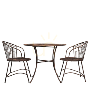 Bistro set Gallery Direct Siracusa 2-miestny kovový Noir round small 0