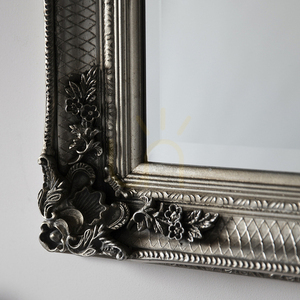Obdĺžnikové barokové zrkadlo Gallery Direct Abbey Silver 109,5 × 79 cm small 3