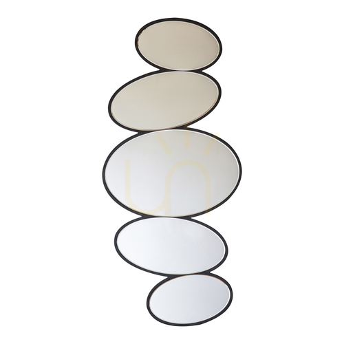 Skontrolujte Zrkadlo Gallery Direct Anderson Pebble Stack čierne 54 x 118 cm