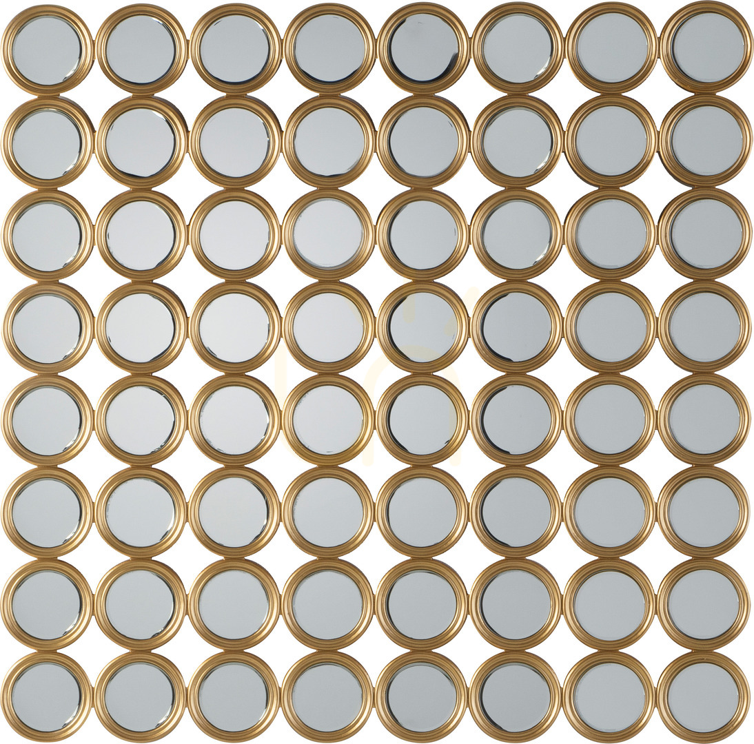 Skontrolujte Zrkadlo Gallery Direct Carrington Circles zlaté 104 x 104 cm Zrkadlo Gallery Direct Carrington Circles zlaté 104 x 104 cm