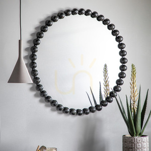 Okrúhle zrkadlo Gallery Direct Ceretti čierne 80 cm small 1