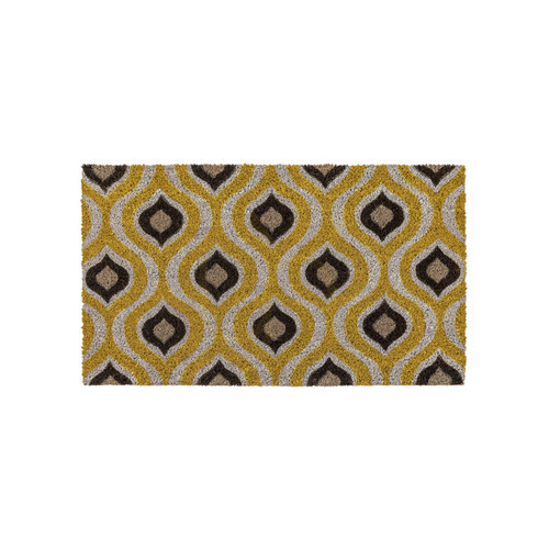 Skontrolujte Rohožka Gallery Direct Ikat z kokosového vlákna ochra/prírodná 40 x 70 cm