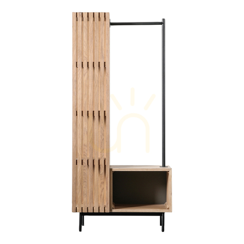 Skontrolujte Otvorená šatníková skriňa Gallery Direct Okayama dub 80 x 45 x 175 cm