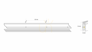 Neón LED Flex 3Y 6x12 126 LED/m 10,8W/m 24V ČERVENÁ, 5m small 1