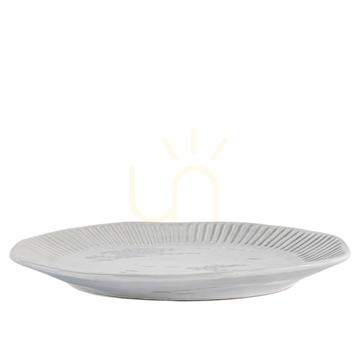 Skontrolujte Súprava 4 porcelánových tanierov Gallery Direct organický tvar 28 cm prírodná