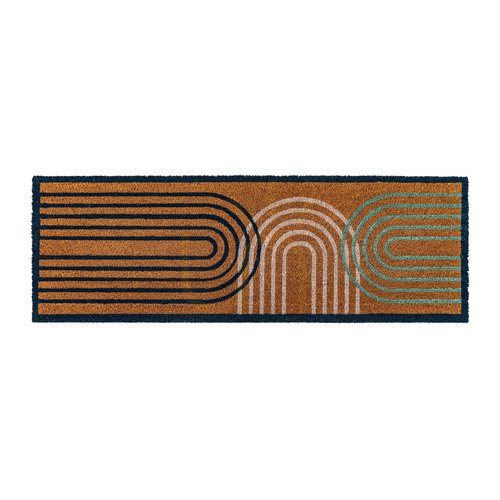 Skontrolujte Rohožka Gallery Direct Ikat Arch 40 x 120 cm kokosové vlákno prírodná/čierna