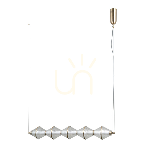 Skontrolujte Závesné svietidlo Italux Fuente LED 5x LED 3000K zlaté PND-34395-5-HBR