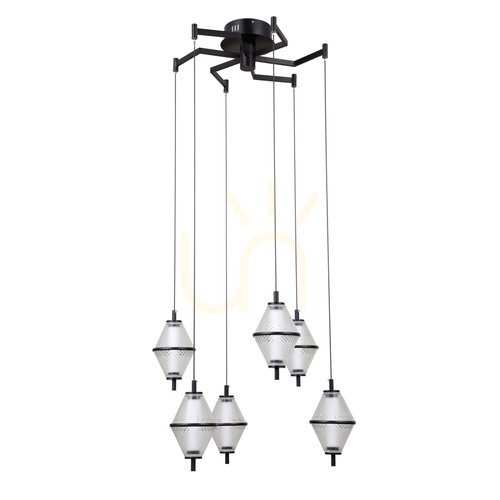 Skontrolujte Závesné LED svietidlo Italux Fuente čierne 6x LED PND-34395-6-BK