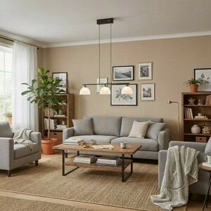 Závesné svietidlo Italux Montiela LED čierne 3x LED 3000K PND-34374-3-BK small 4