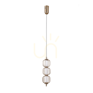 Závesné svietidlo Italux Pedro LED zlaté 3-bodové PND-34405-3V-HBR small 0