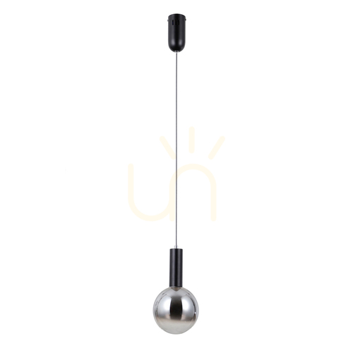 Skontrolujte Závesné LED svietidlo Italux Strela matné čierne s pochrómovaným tienidlom 5 W 15 cm PND-34378-1S-BK