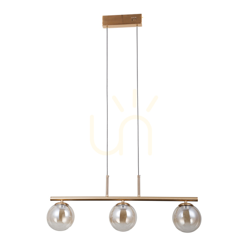 Skontrolujte Závesné svietidlo Italux Velada LED zlaté 3x 15W PND-34381-3-HBR
