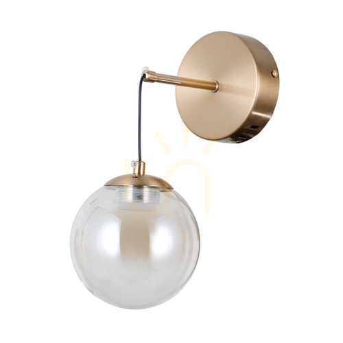 Skontrolujte Nástenné svietidlo Italux Velada zlaté sklo LED 5W WL-34381-1-HBR