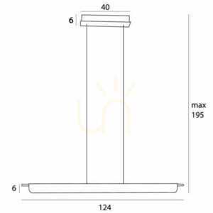 Závesné svietidlo Max Light JO-JO P0596 čierno-zlaté 124 cm 40W small 4