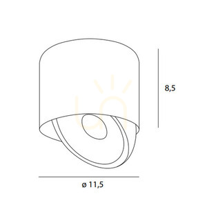 Plafon LED Max Light Vector C0266 čierny 10W 3000K 11,5 cm small 4