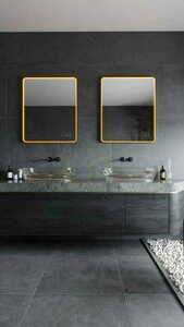 Osvetlené zrkadlo Max Light MIRROR W0385 obdĺžnikové 76x91 cm hnedé stmievateľné small 2