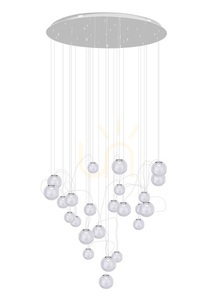 Závesné svietidlo Max Light ZOE P0386 chróm 24x1,5W 80 cm small 1