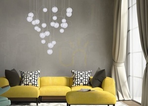 Závesné svietidlo Max Light ZOE P0386 chróm 24x1,5W 80 cm small 0