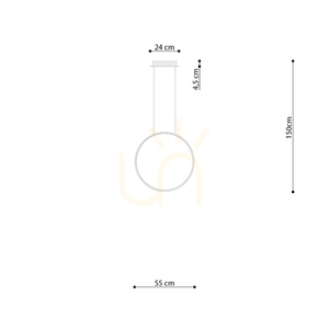 Závesná lampa RIO 55 zelená olivová LED 3000K small 8