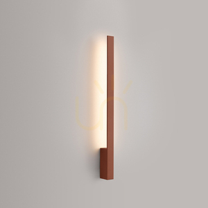 LAHTI 70 okrovo červená nástenná LED lampa 3000K small 2