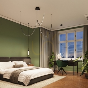 Luster ALVAR 1 čierna LED 3000K small 13