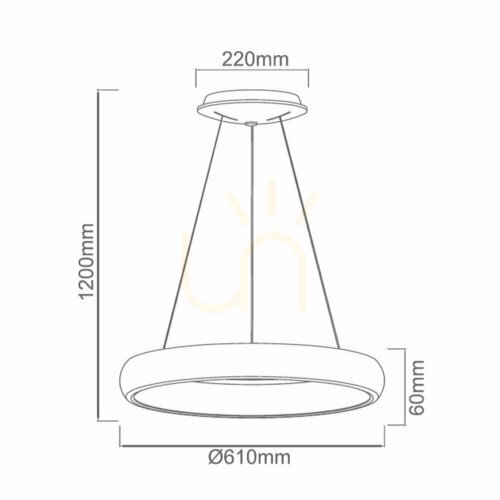 Skontrolujte Závesné svietidlo Open Design Highlights Rotto biele LED 4000K 610 mm