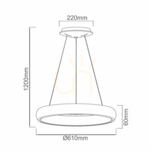 Závesné svietidlo Rotto Grey S 4000K Open Design Highlights LED 50W biela sivá small 1
