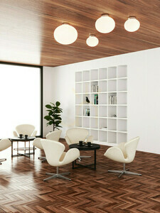 Plafón Open Design Highlights Palla 40 biely opál chróm 40 cm E27 small 1