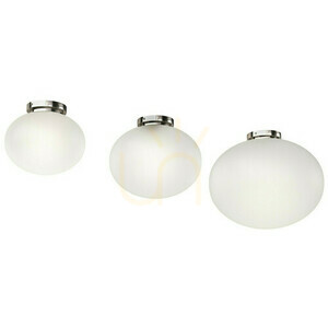 Plafón Open Design Highlights Palla 40 biely opál chróm 40 cm E27 small 3