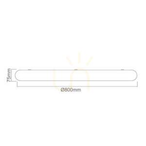 Plafón Open Design Highlights Piatto biely chróm LED 80 cm 68W 3000K small 5