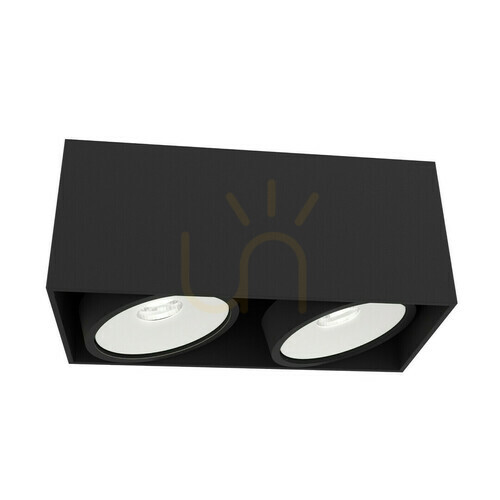 Skontrolujte Stropné svietidlo Cardi Open Design Highlights bielo-čierne GU10 2x8W hliník