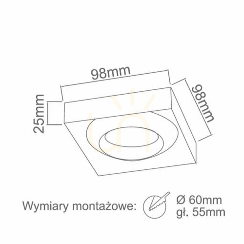 Skontrolujte Zapustené svietidlo Astro Cromo chróm kryštál sklo GU10 8W Open Design Highlights