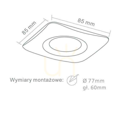 Skontrolujte Zapustené svietidlo Open Design Highlights Bello chróm GU10 8W IP20 Hliník 85 mm