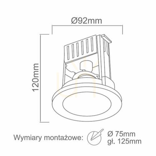 Skontrolujte Zapustené svietidlo Open Design Highlights Scudo chróm matné sklo GU10 IP20 92 mm