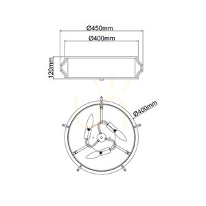 Plafón Open Design Highlights Pirelo biely 3xE14 400 mm 12W IP20 small 4