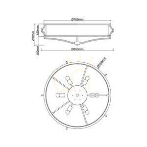 Plafón Open Design Highlights Stesso 6xE27 chróm biely 789 mm small 6
