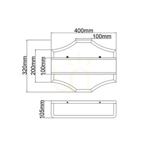 Nástenné svietidlo Gerdo Open Design Highlights bielo-zlaté kov sklo tkanina E14 2x12W small 4