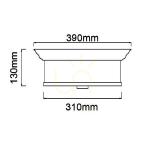 Plafón Open Design Highlights Famburo biely saténové zlato 3xE14 39 cm small 5