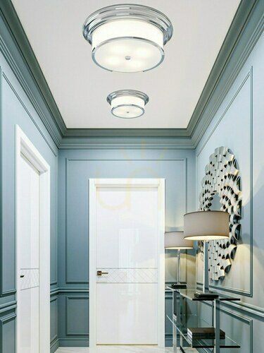 Skontrolujte Plafón Famburo Open Design Highlights biely chróm 4xE14 49 cm