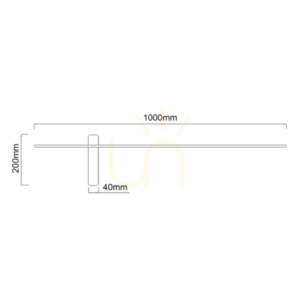 Nástenné svietidlo Bene Open Design Highlights čierne/zlaté 1000 mm LED 10.5W small 2
