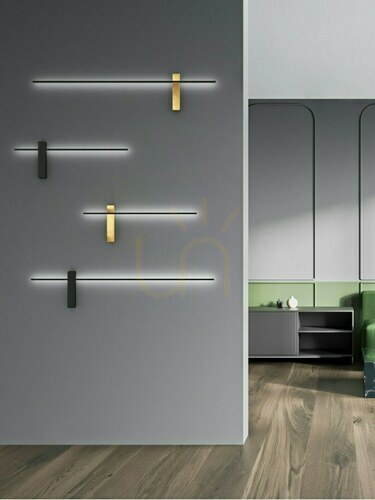 Skontrolujte Nástenné svietidlo Open Design Highlights Bene čierne/zlaté LED 7W 3000K 620 mm