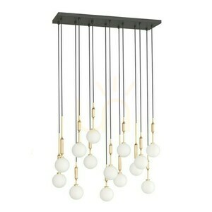 Závesné svietidlo Open Design Highlights Ero XIV gold bielo-čierne G9 80x25 cm small 1