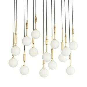 Závesné svietidlo Open Design Highlights Ero XIV gold bielo-čierne G9 80x25 cm small 2