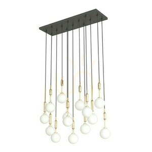 Závesné svietidlo Open Design Highlights Ero XIV gold bielo-čierne G9 80x25 cm small 3