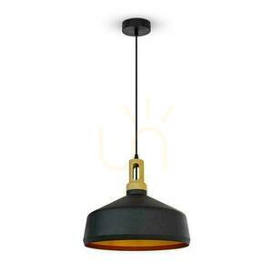 Závesné svietidlo V-TAC VT-7545-B čierne s dreveným detailom E27 Ø35 cm small 0