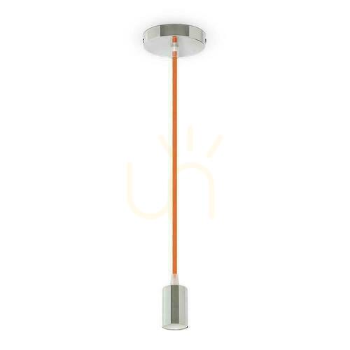Skontrolujte V-TAC Závesné svietidlo Chrómový kov Oranžový drôt VT-7338-O Záruka 5 rokov