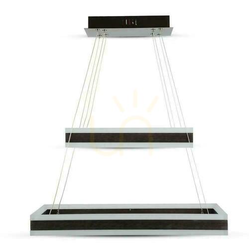 Skontrolujte V-TAC 100W mäkké svetlo luster závesné LED svietidlo stmievateľné káva VT-101-2D 3000K 8050lm 3 roky záruka
